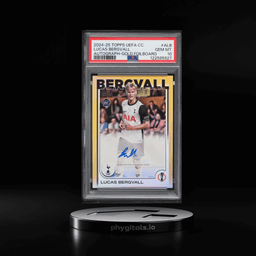 2024 Topps UEFA CC Gold Foilboard Lucas Bergvall ROOKIE AUTO /50 #A-LB PSA 10 GEM MINT