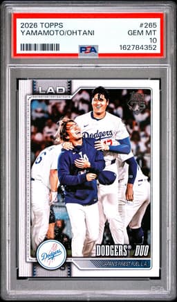 2026 YAMAMOTO #265 TOPPS PSA 10.0