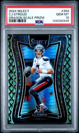 2024 SELECT #394 CJ STROUD DRAGON SCALE PRIZM PSA 10