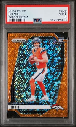 2024 Panini Prizm #309 Bo Nix Disco PSA 9