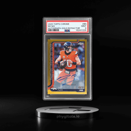 2025 Topps Chrome Autograph Gold Refractor Bo Nix #BABN 49/50 PSA 9