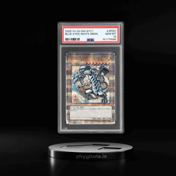 2025 Yu Gi Oh 25th Anniversary Ukiyo E Japanese Framed Stamp Set Blue Eyes White Dragon #NYC1JP001 PSA 10