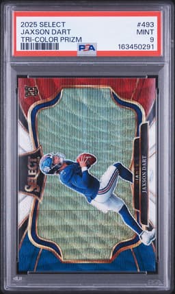2025 Jaxson Dart #493 Select Tri-Color Prizm PSA 9.0