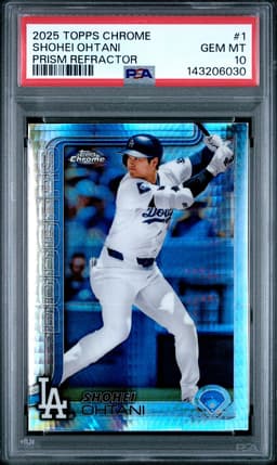 2024 Shohei Ohtani #1 Topps Chrome Prism Refractor PSA 10.0