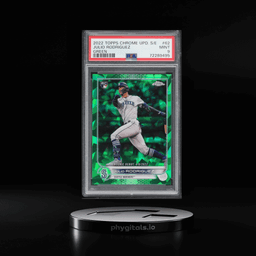 2022 Topps Chrome Update Sapphire Green Julio Rodriguez ROOKIE /75 #US62 PSA 9 MINT