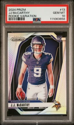 2024 JJ MCCARTHY #13 PRIZM VARIATION PSA 10.0