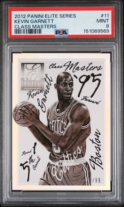2012 KEVIN GARNETT #11 PANINI ELITE SERIES CLASS MASTERS PSA 9.0