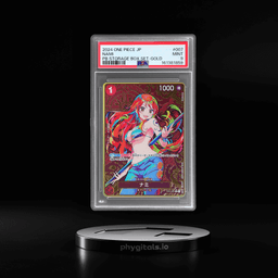 2024 One Piece Japanese Premium Booster Storage Box Gold Nami #ST01-007 PSA 9