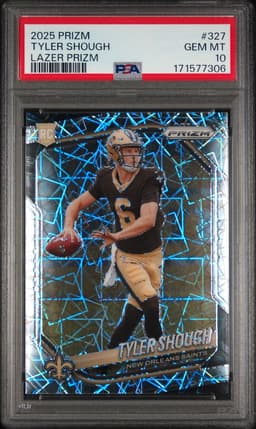 2025 Tyler Shough #327 Prizm Lazer PSA 10.0