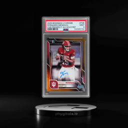 2025 Bowman Chrome University Autograph Gold Refractor Fernando Mendoza #BCAFME 4/50 PSA 9