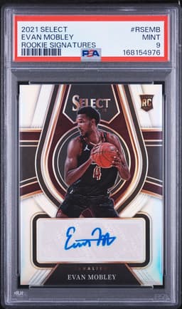 2021 SELECT #9 EVAN MOBLEY Autograph PSA 9