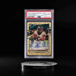 2020 Donruss Optic Rated Rookie Autograph Gold Vinyl Jalen Hurts #164 PSA AUTH
