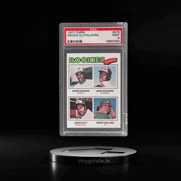 1977 Topps Rookie Outfielders Andre Dawson/Gene Richards/John Scott/Denny Walling #473 PSA 9