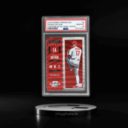 2018 Panini Contenders Optic Ruby Wave Prizm Shohei Ohtani #9 58/199 PSA 10
