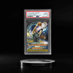 2023 Topps Cosmic Chrome Launched Into Orbit Gold Interstellar Refractors Jayson Tatum #LIO11 9/50 PSA 10
