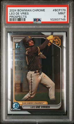 2024 LEO DE VRIES BOWMAN CHROME PROSPECTS PSA 9.0