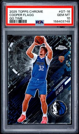 2025 Cooper Flagg #GT-16 Topps Chrome Go Time PSA 10.0
