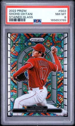 2022 Shohei Ohtani #SG-3 Prizm Stained Glass PSA 8.0