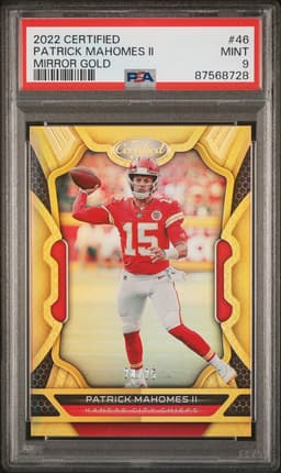 2022 Patrick Mahomes II #46 Certified Gold Mirror PSA 9.0