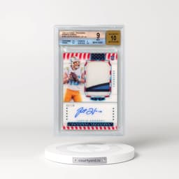 2020 Panini National Treasures #158 Justin Herbert - Patch Autograph-Stars & Stripes (BGS 9 MINT)
