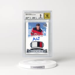 2019 Upper Deck the Cup #66 Jack Hughes - Autograph Patch (BGS 9 MINT)