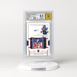 2023 Panini National Treasures Crossover Rookie Patch Autographs NFL Shield #2 Anthony Richardson (BGS 8.5 NM-MT+)