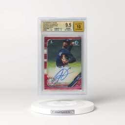 2019 Bowman Chrome Prospect Autographs Red Wave Refractors #CPALGI Luis Gil (BGS 9.5 GEM MINT)