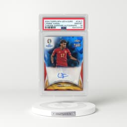 2024 Topps Chrome Sapphire UEFA Euro Chrome Sapphire Autographs #CALY Lamine Yamal (PSA 10 GEM MINT)