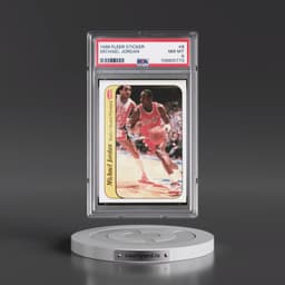1986 Fleer Sticker #8 Michael Jordan (PSA 8 NM-MT)