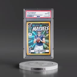 2024 Panini Donruss Gridiron Marvels #20 JJ McCarthy - Gold (PSA 10 GEM MINT)