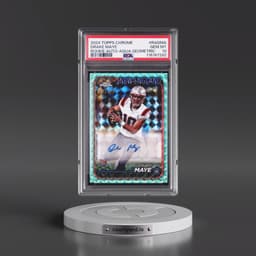 2024 Topps Chrome Rookie Autographs Variations #RADMA Drake Maye - Aqua Geometric (PSA 10 GEM MINT)