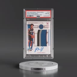 2022 Panini National Treasures #110 Paolo Banchero - Patch Autograph-Red (PSA 8 NM-MT)