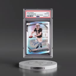 2025 Panini Prizm #327 Tyler Shough - Autograph-Silver Prizm (PSA 10 GEM MINT)