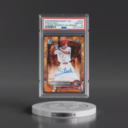 2025 Bowman Draft Sapphire Edition Chrome Prospect Autographs #SHA Steele Hall - Orange (PSA 10 GEM MINT)