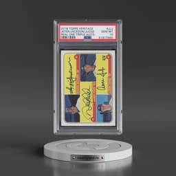 2018 Topps Heritage Real One Triple Autographs #JJJ Aaron Judge/Derek Jeter/Reggie Jackson (PSA 10 GEM MINT)
