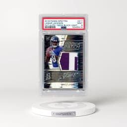 2018 Panini Spectra #217 Lamar Jackson - Patch Autograph-Neon Black Light (PSA 9 MINT)