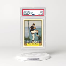 1982 Fleer #576 John Littlefield - Pitching Lefty (PSA 9 MINT)