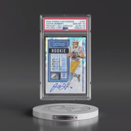 2020 Panini Contenders #104 Justin Herbert - Variation-Autograph-Cracked Ice (PSA 10 GEM MINT)