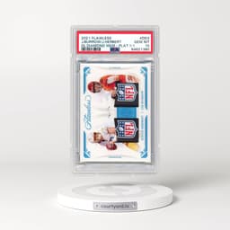 2021 Panini Flawless Dual Diamond Memorabilia #DD3 Joe Burrow/Justin Herbert - Platinum 1/1 (PSA 10 GEM MINT)