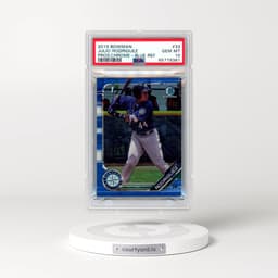 2019 Bowman Prospects Chrome #33 Julio Rodriguez - Blue Refractor (PSA 10 GEM MINT)