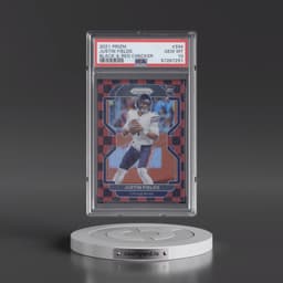 2021 Panini Prizm #334 Justin Fields - Black & Red Checker (PSA 10 GEM MINT)
