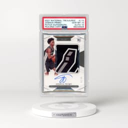 2021 Panini National Treasures #110 Joshua Primo - Patch Autograph (PSA 10 GEM MINT)