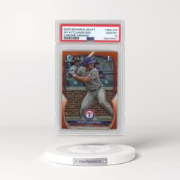 2023 Bowman Draft #BDC106 Wyatt Langford - Chrome-Orange Refractor (PSA 10 GEM MINT)