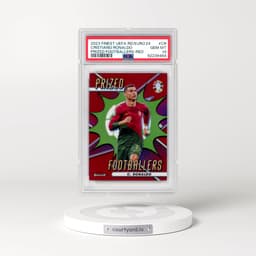 2023 Topps Finest Road to UEFA Euro 2024 Prized Footballers #CR Cristiano Ronaldo - Red Refractor (PSA 10 GEM MINT)