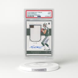 2018 Panini National Treasures #162 Sam Darnold - Patch Autograph (PSA 9 MINT)