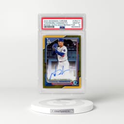 2024 Bowman Chrome Chrome Rookie Autographs #CRAYY Yoshinobu Yamamoto - Gold Refractor (PSA 10 GEM MINT)