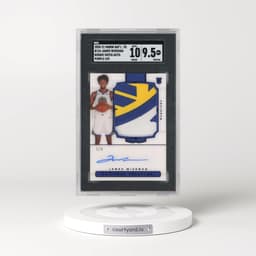 2020 Panini National Treasures #124 James Wiseman - Rookie Patch Auto. Purple (SGC 9.5 MINT+)