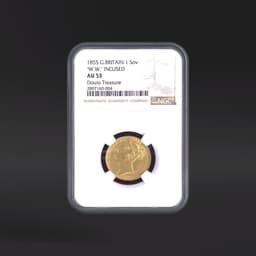 1855 G.BRITAIN 1SOV "W.W." INCUSED Douro Treasure NGC AU53