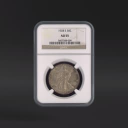 1928-S 50 Cents NGC AU55