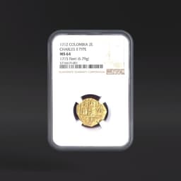 1712 COLOMBIA 2E CARLOS II TYPE 1715 Fleet (6.79g) NGC MS64